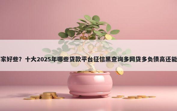 青岛的贷款公司哪家好些？十大2025年哪些贷款平台征信黑查询多网贷多负债高还能百分百下款的推荐
