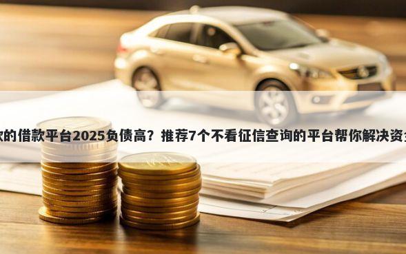 好下款的借款平台2025负债高？推荐7个不看征信查询的平台帮你解决资金问题