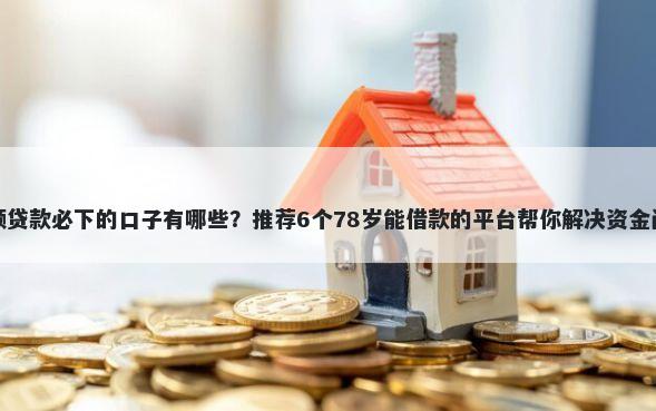 小额贷款必下的口子有哪些？推荐6个78岁能借款的平台帮你解决资金问题