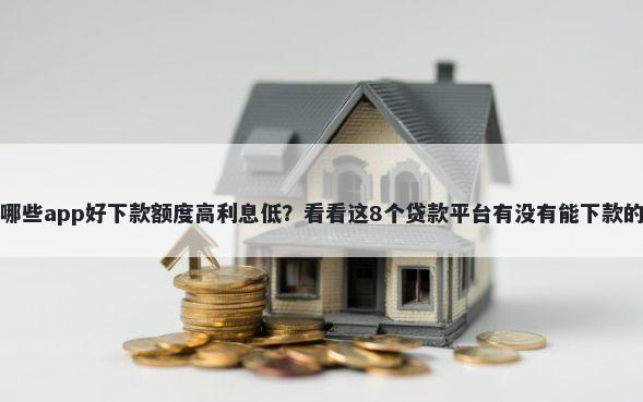哪些app好下款额度高利息低？看看这8个贷款平台有没有能下款的