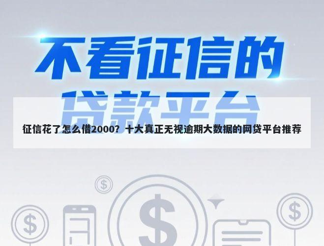 征信花了怎么借2000？十大真正无视逾期大数据的网贷平台推荐