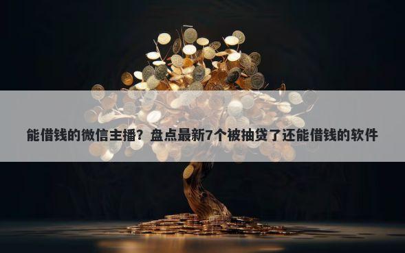 能借钱的微信主播？盘点最新7个被抽贷了还能借钱的软件