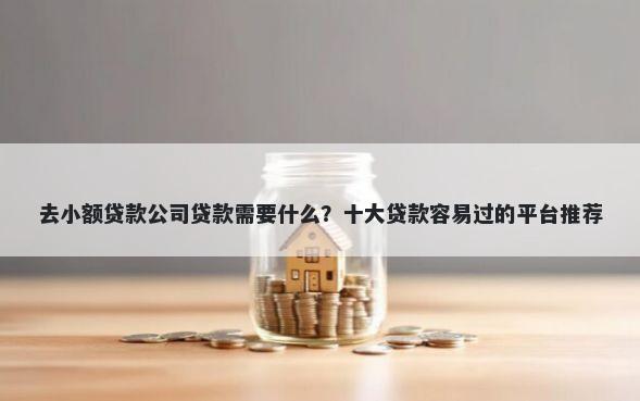 去小额贷款公司贷款需要什么？十大贷款容易过的平台推荐
