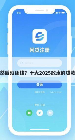 微信借钱然后没还钱？十大2025放水的贷款口子推荐