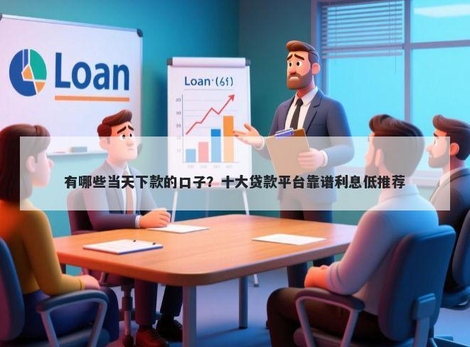 有哪些当天下款的口子？十大贷款平台靠谱利息低推荐