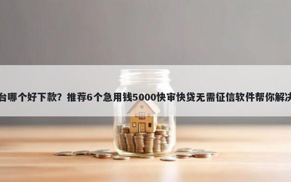 贷款车平台哪个好下款？推荐6个急用钱5000快审快贷无需征信软件帮你解决资金问题