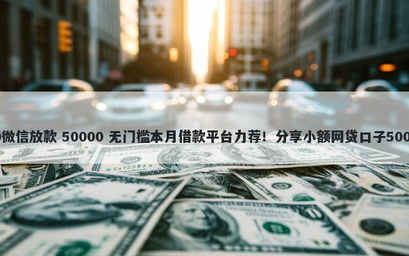 借钱应急5000微信放款 50000 无门槛本月借款平台力荐！分享小额网贷口子50000无门槛借款