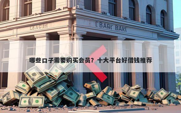 哪些口子需要购买会员？十大平台好借钱推荐
