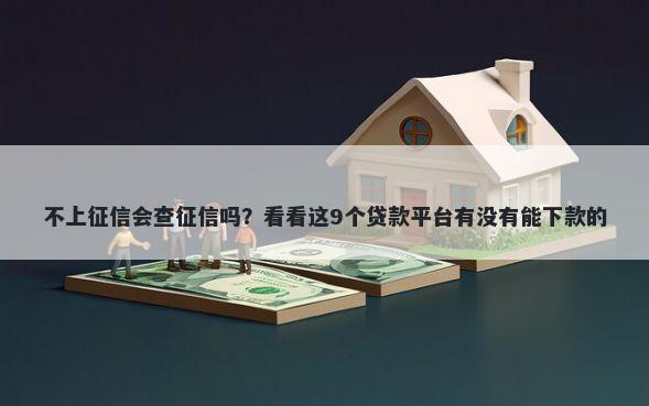不上征信会查征信吗？看看这9个贷款平台有没有能下款的