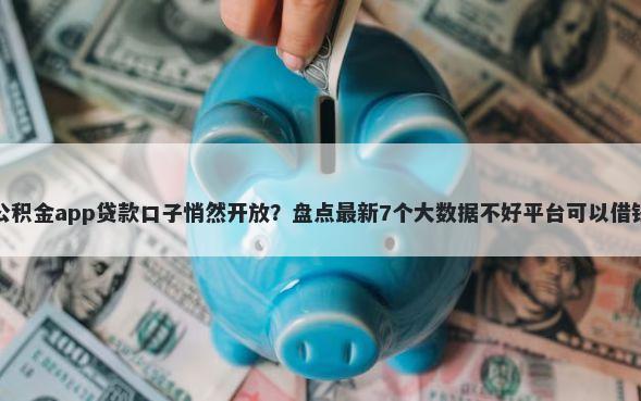 公积金app贷款口子悄然开放？盘点最新7个大数据不好平台可以借钱