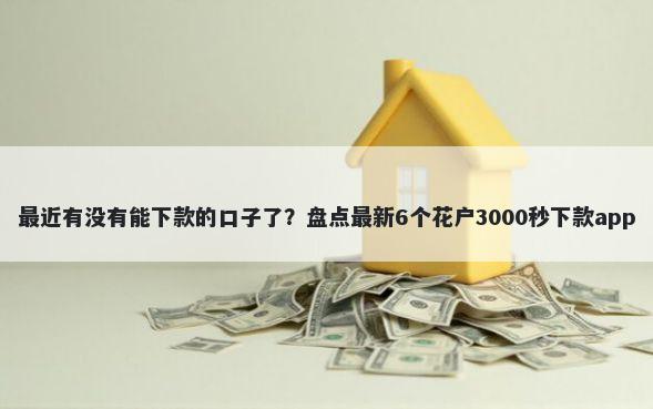 最近有没有能下款的口子了？盘点最新6个花户3000秒下款app