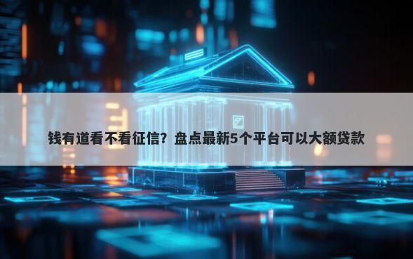 钱有道看不看征信？盘点最新5个平台可以大额贷款