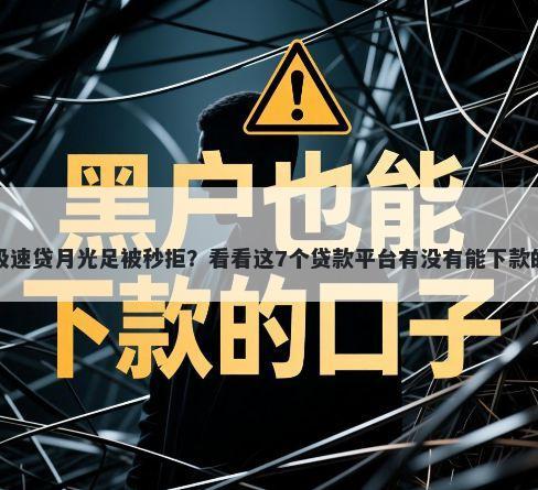 极速贷月光足被秒拒？看看这7个贷款平台有没有能下款的