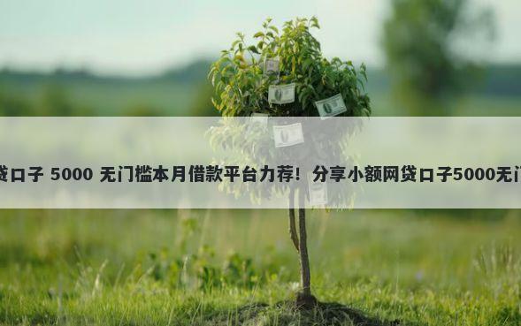 小额网贷口子 5000 无门槛本月借款平台力荐！分享小额网贷口子5000无门槛借款