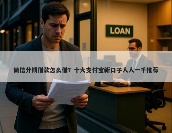 微信分期借款怎么借？十大支付宝新口子人人一千推荐