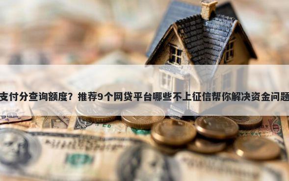 支付分查询额度？推荐9个网贷平台哪些不上征信帮你解决资金问题
