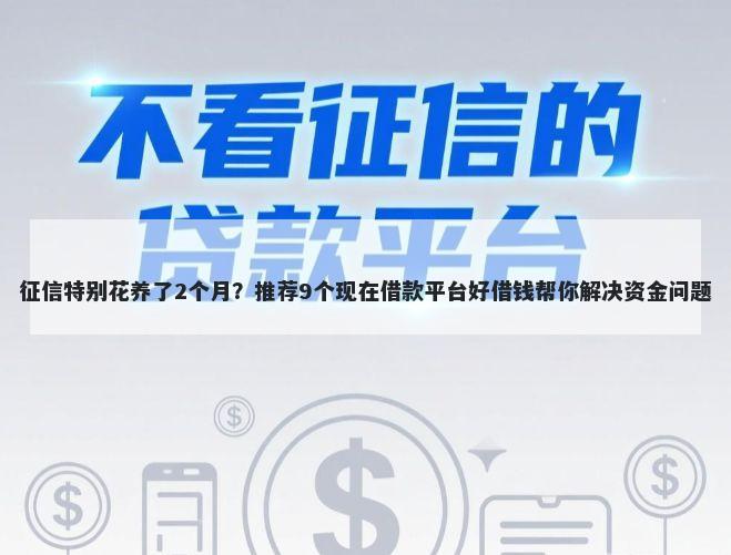 征信特别花养了2个月？推荐9个现在借款平台好借钱帮你解决资金问题