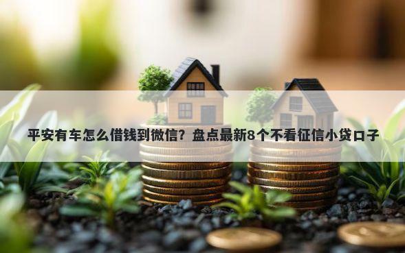 平安有车怎么借钱到微信？盘点最新8个不看征信小贷口子