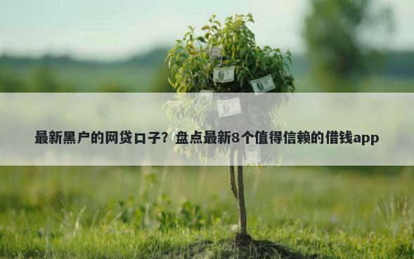 最新黑户的网贷口子？盘点最新8个值得信赖的借钱app