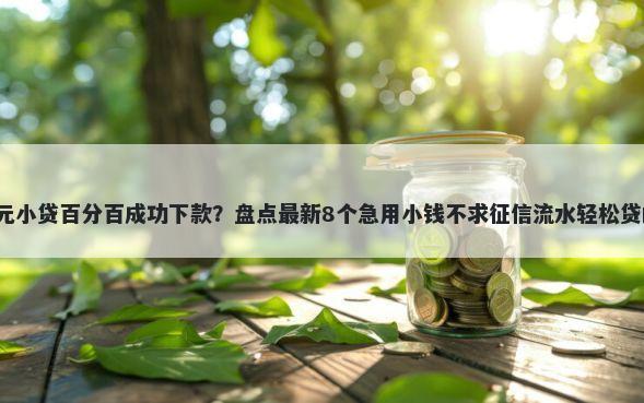 5000元小贷百分百成功下款？盘点最新8个急用小钱不求征信流水轻松贷的app