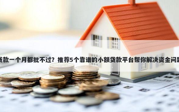 贷款一个月都批不过？推荐5个靠谱的小额贷款平台帮你解决资金问题
