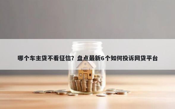 哪个车主贷不看征信？盘点最新6个如何投诉网贷平台