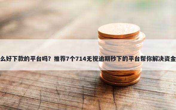 有什么好下款的平台吗？推荐7个714无视逾期秒下的平台帮你解决资金问题