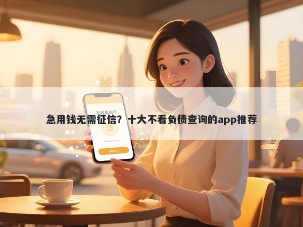急用钱无需征信？十大不看负债查询的app推荐