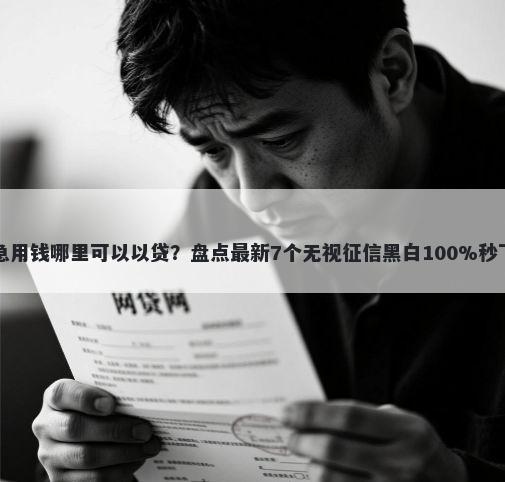 网贷逾期急用钱哪里可以以贷？盘点最新7个无视征信黑白100%秒下网贷平台