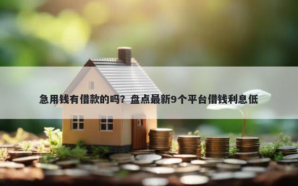 急用钱有借款的吗？盘点最新9个平台借钱利息低