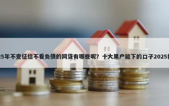 2025年不查征信不看负债的网贷有哪些呢？十大黑户能下的口子2025推荐