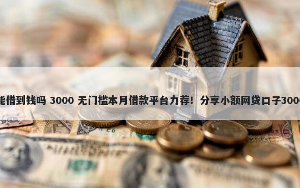 网贷黑户还能借到钱吗 3000 无门槛本月借款平台力荐！分享小额网贷口子3000无门槛借款