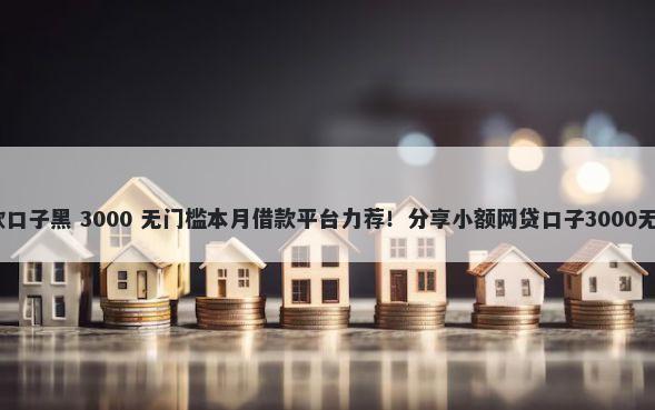 2025贷款口子黑 3000 无门槛本月借款平台力荐!分享小额网贷口子3000无门槛借款