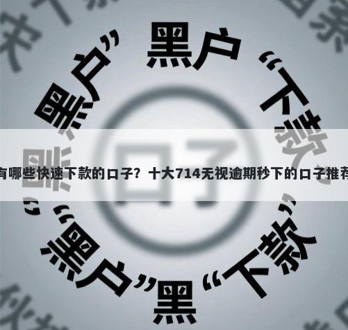 有哪些快速下款的口子?十大714无视逾期秒下的口子推荐