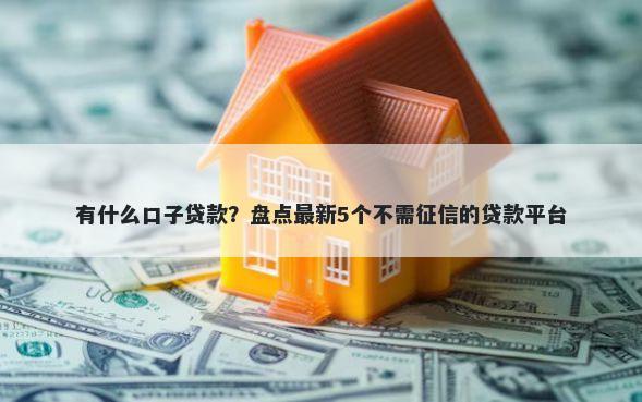 有什么口子贷款?盘点最新5个不需征信的贷款平台