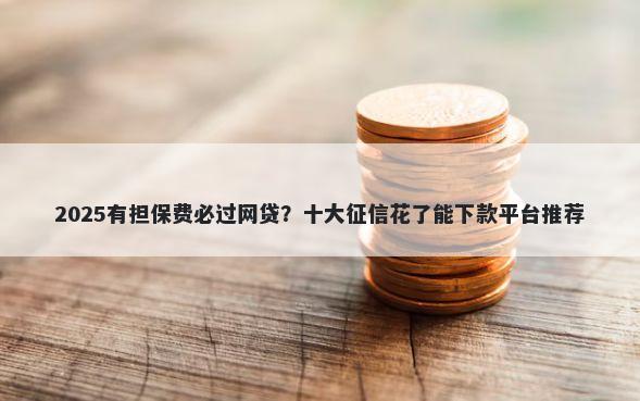2025有担保费必过网贷?十大征信花了能下款平台推荐