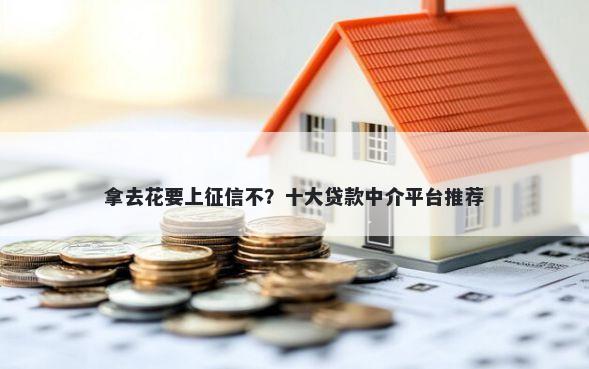 拿去花要上征信不？十大贷款中介平台推荐