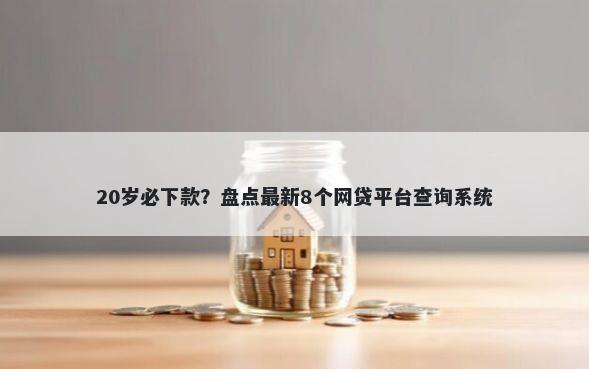 20岁必下款？盘点最新8个网贷平台查询系统