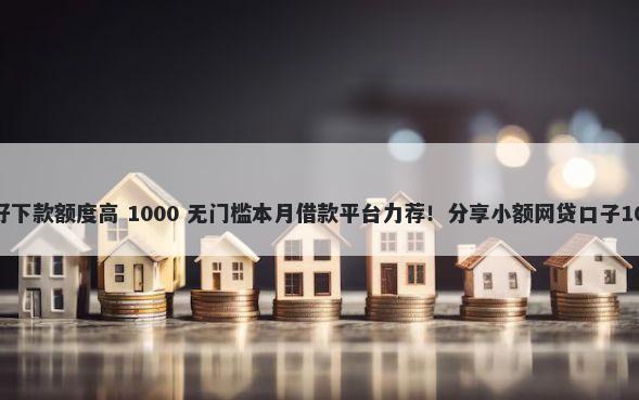 贷款平台哪个好下款额度高 1000 无门槛本月借款平台力荐！分享小额网贷口子1000无门槛借款