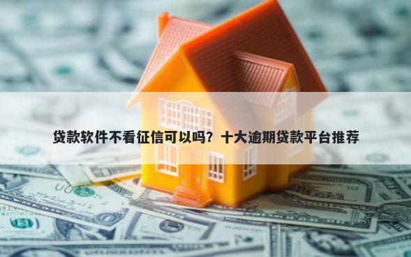 贷款软件不看征信可以吗?十大逾期贷款平台推荐