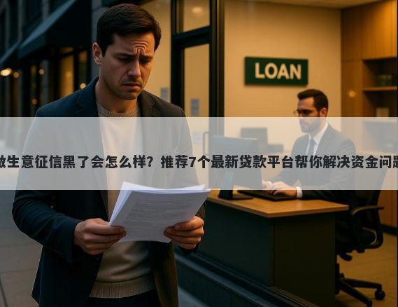 做生意征信黑了会怎么样？推荐7个最新贷款平台帮你解决资金问题