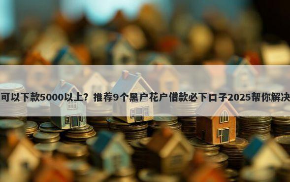 哪个网站可以下款5000以上？推荐9个黑户花户借款必下口子2025帮你解决资金问题