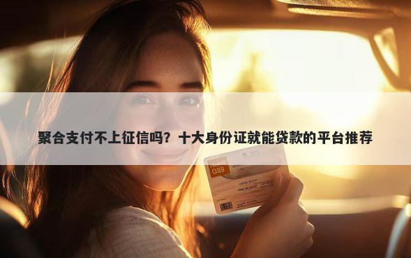 聚合支付不上征信吗？十大身份证就能贷款的平台推荐