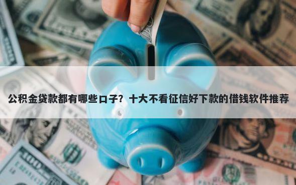 公积金贷款都有哪些口子？十大不看征信好下款的借钱软件推荐