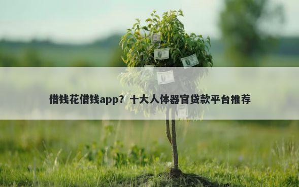 借钱花借钱app？十大人体器官贷款平台推荐