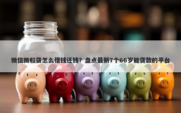 微信微粒贷怎么借钱还钱？盘点最新7个66岁能贷款的平台