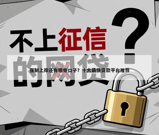 强制上岸还有哪些口子？十大最快贷款平台推荐