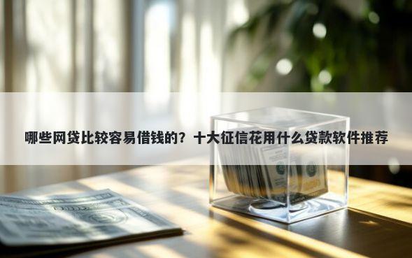 哪些网贷比较容易借钱的?十大征信花用什么贷款软件推荐