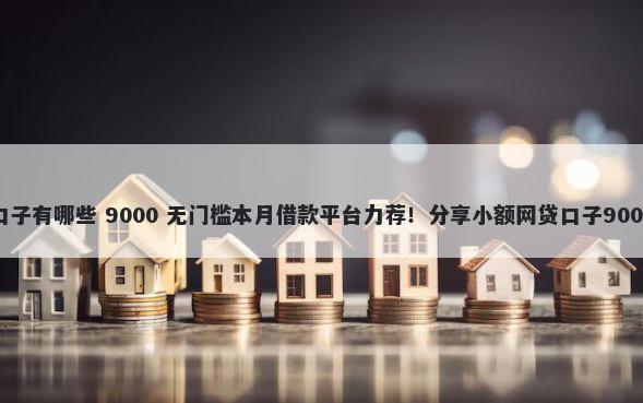 黑户秒下款口子有哪些 9000 无门槛本月借款平台力荐！分享小额网贷口子9000无门槛借款
