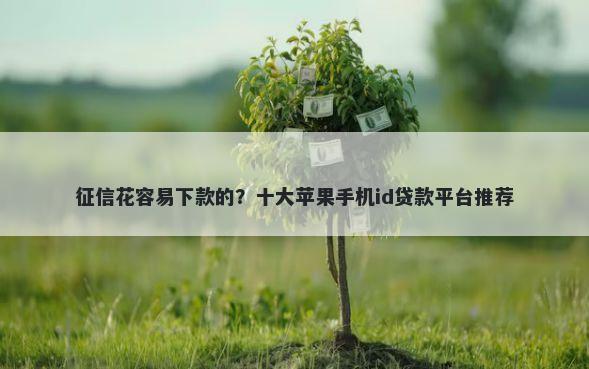 征信花容易下款的?十大苹果手机id贷款平台推荐